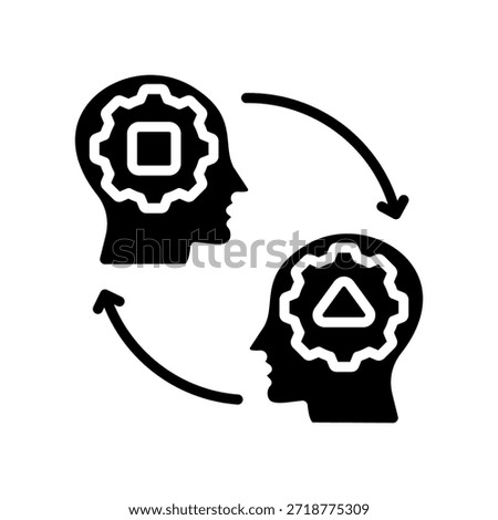 Behavior Modification Icon Glyph Vector Illustration