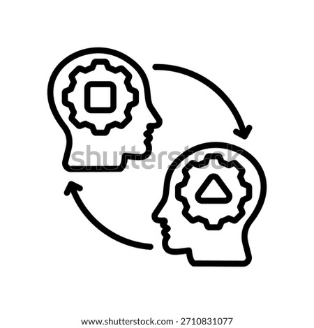 Behavior Modification Icon Line Vector Illustration