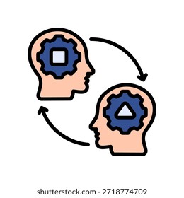 Ícone de modificação de comportamento Ilustração do vetor de cor linear
