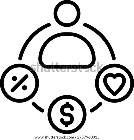 Behavior Outline Style Icon Design