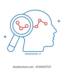 Comportamento Padrões e Análise Ícone Vetor Design, comportamento humano, análise de dados, rastreamento de comportamento, psicologia, análise social