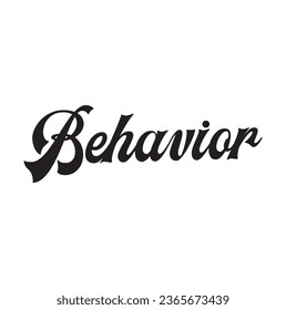 behavior text on white background.