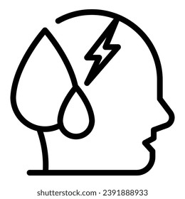 Behavior thinking icon outline vector. Think mind. Human mental