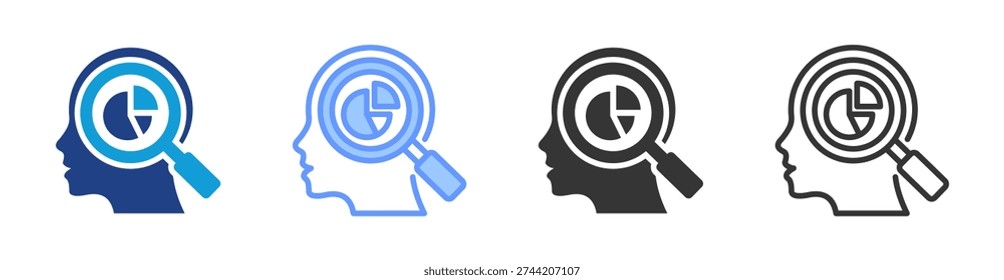 Behavioral Analysis icon set multiple style collection
