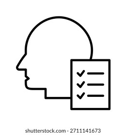 Behavioral Assessment Outline Icon Vector Illustration
