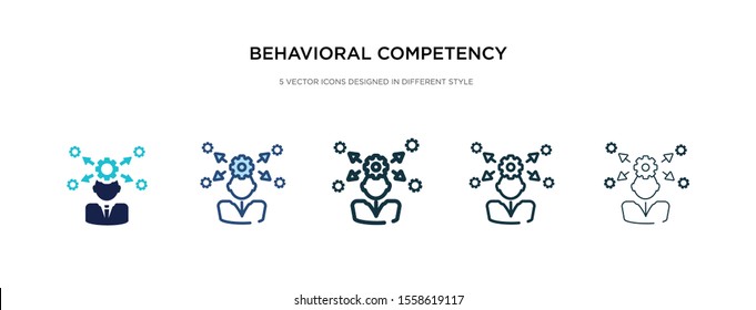 behavioral competency icon in different style vector illustration. two colored and black behavioral competency vector icons designed in filled, outline, line and stroke style can be used for web,