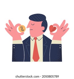 Behavioral Economics. Concept Of Customer Behaviour, Decision Making. Vector Illustration