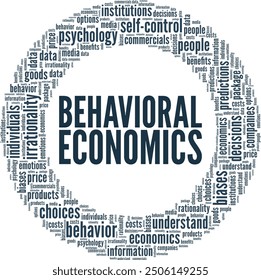 Behavioral Economics word cloud conceptual design isolated on white background.