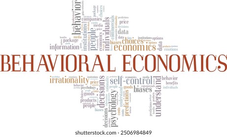 Behavioral Economics word cloud conceptual design isolated on white background.