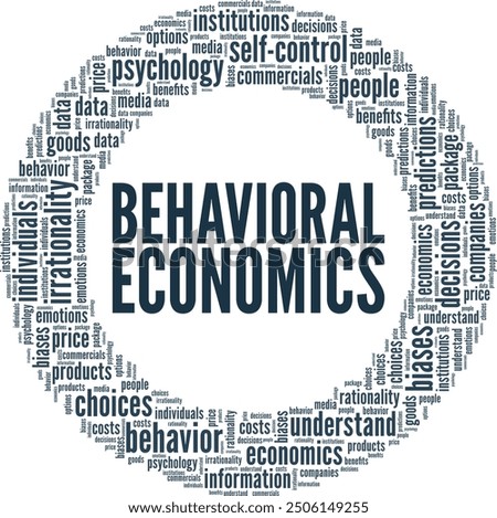 Behavioral Economics word cloud conceptual design isolated on white background.