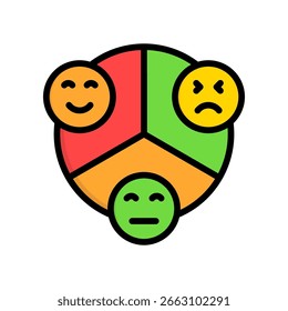 Icono de segmentación conductual Ilustración vectorial de color lineal