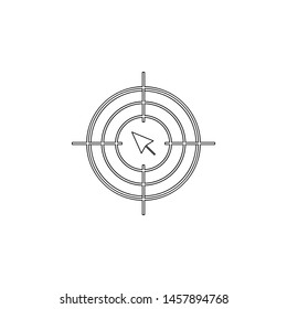 behavioral targeting icon. Element of business, digital marketing for mobile concept and web apps icon. Outline, thin line icon for website design and development, app development