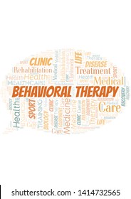 Behavioral Therapy word cloud. Wordcloud made with text only.