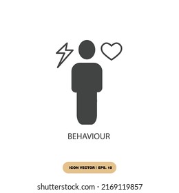 behaviour icons  symbol vector elements for infographic web