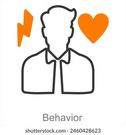 Behaviour and nature icon concept