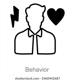 Behaviour and nature icon concept