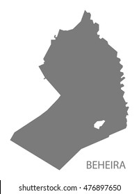 Beheira Egypt Map in grey