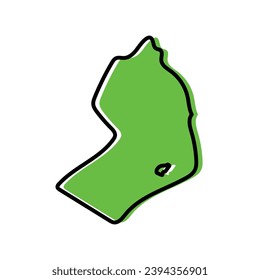 Diseño del mapa del estado de Egipto de Beheira en forma vectorial.