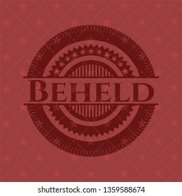 Beheld vintage red emblem