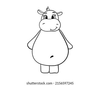 Behemoth Drawn Black Outline Illustration Coloring Stock Vector ...