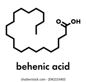 Behenic Acid (docosanoic Acid) Saturated Fatty Acid Molecule. Skeletal Formula.