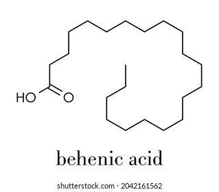 Behenic Acid (docosanoic Acid) Saturated Fatty Acid Molecule. Skeletal Formula.