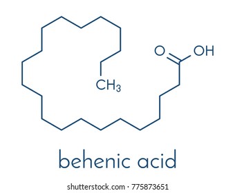 Behenic Acid (docosanoic Acid) Saturated Fatty Acid Molecule. Skeletal Formula.