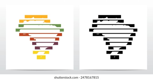 Behind Bars Prison Stripe Lines Map Of Brazil