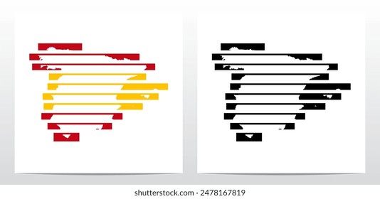 Behind Bars Prison Stripe Lines Map Of Spain