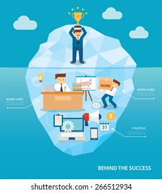 behind business success flat design