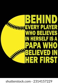 Behind every player who believes vector art design, eps file. design file for t-shirt. SVG, EPS cuttable design file