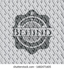 Behind silver emblem or badge. Scales pattern. Vector Illustration. Detailed.