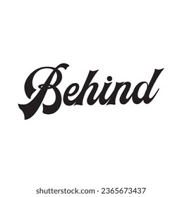 behind text on white background.