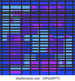 Behind the thick lattice structure are colored rectangles. 