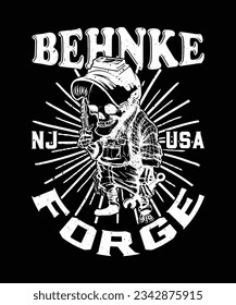 Behnke nj usa diseño de camisetas forjadas