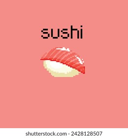 He aquí, un delicioso banquete de sushi meticulosamente elaborado en vibrante arte de píxeles vectoriales! Cada rollo y nigiri estalla con un detalle perfecto, mostrando el arte de la cocina japonesa. Colores vibrantes y