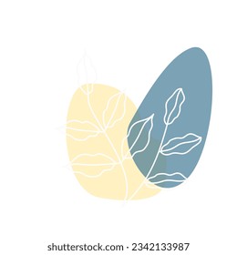 Beige abstract floral vector element