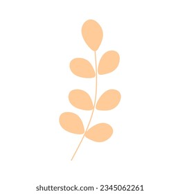 Beige abstract floral vector element