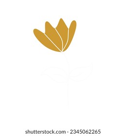 Beige abstract floral vector element