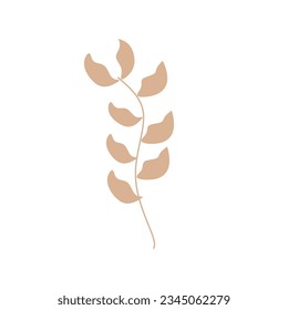 Beige abstract floral vector element