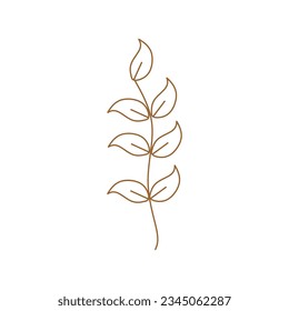 Elemento vector floral abstracto beige