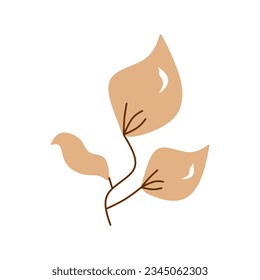Abstraktes, florales Vektorelement in Beige