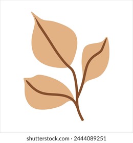 Beige abstract floral vector element