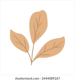 Beige abstract floral vector element