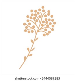 Beige abstract floral vector element