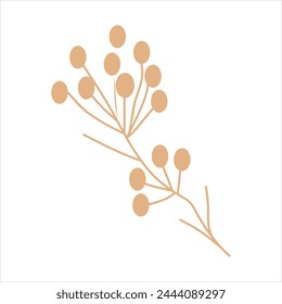 Beige abstract floral vector element
