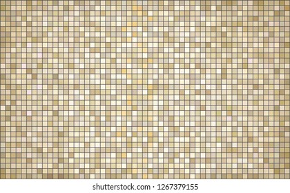 Beige abstract mosaic background - Illustration, 
Squares Of Light And Dark yellow color