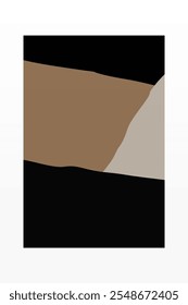 Beige Abstract Shape Artwork, Mid-Century Modern Printable Art, Digital Download, Minimalist Poster, Boho Home Decor