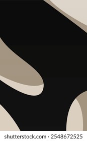 Beige Abstract Shape Artwork, Mid-Century Modern Printable Art, Digital Download, Minimalist Poster, Boho Home Decor