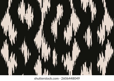 Beige abstract wave ikat black lines, print ogee blurred illustration ethnic beautiful endless pattern drawing trendy vector stripe colorful ornamental textile Ornament fashion seamless